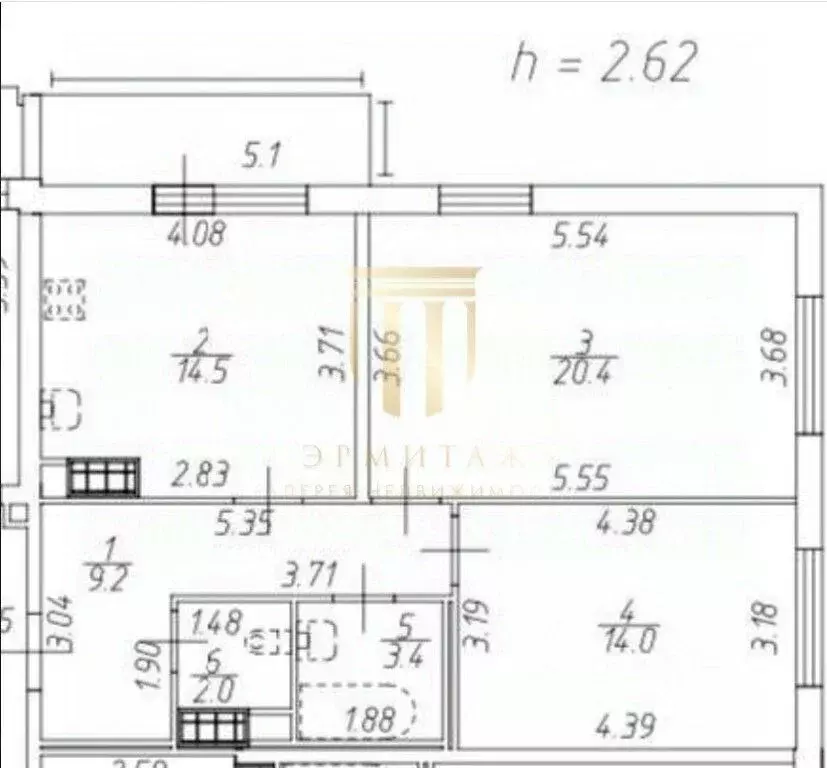 2-к кв. Санкт-Петербург ш. Суздальское, 20к4 (63.4 м) - Фото 2