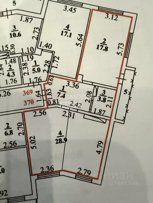 2-к кв. Липецкая область, Липецк ул. И.В. Свиридова, 24к2 (64.0 м) - Фото 2