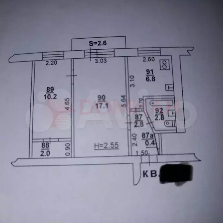 2-к. квартира, 42 м, 3/5 эт. - Фото 0