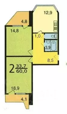 Комната Москва Дубнинская ул., 53К2 (19.0 м) - Фото 0