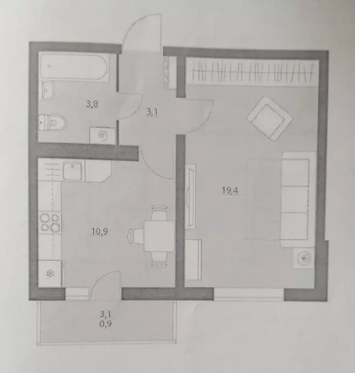 Продаётся 1-к квартира, 37.4 м - Фото 1