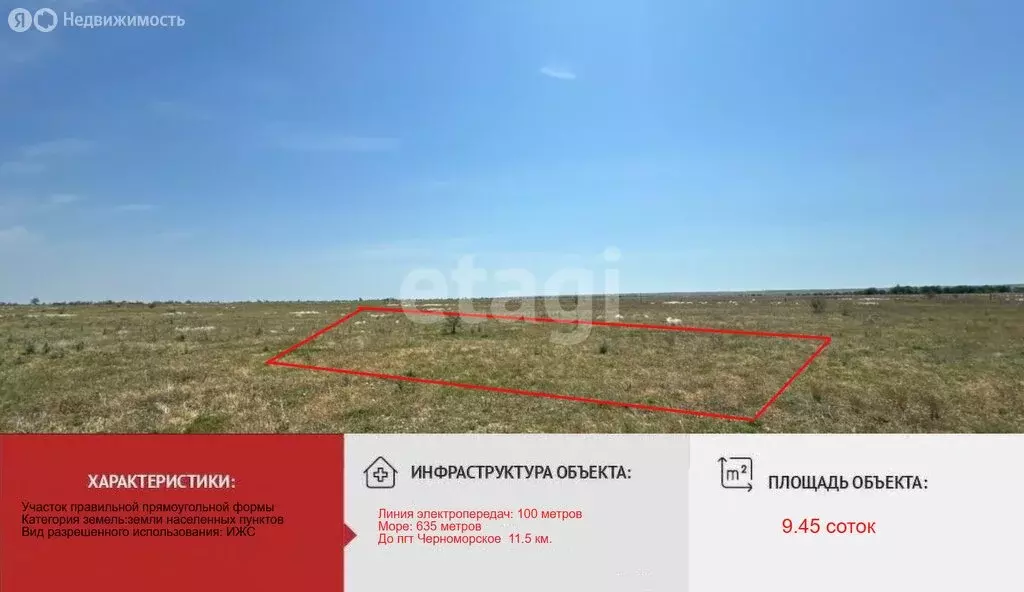 Участок в село Межводное, Харьковская улица (9.45 м) - Фото 1