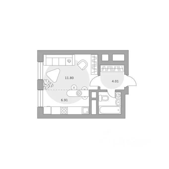 Студия Московская область, Красногорск ул. Александровская, 3 (25.98 ... - Фото 1