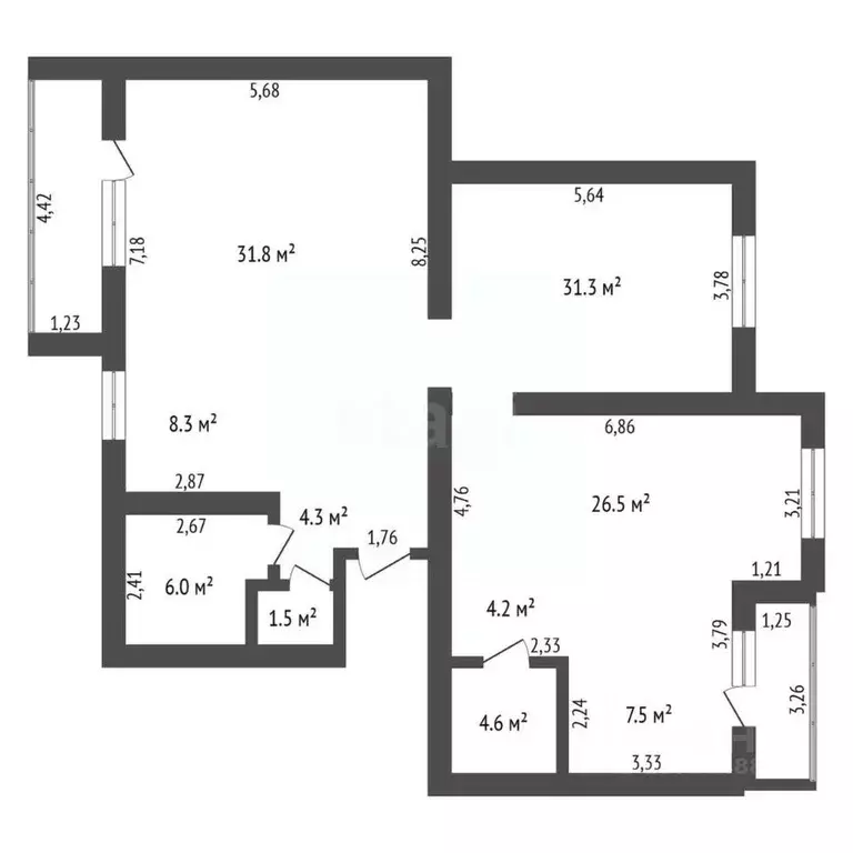 3-к кв. Амурская область, Благовещенск Краснофлотская ул., 65 (116.0 ... - Фото 2
