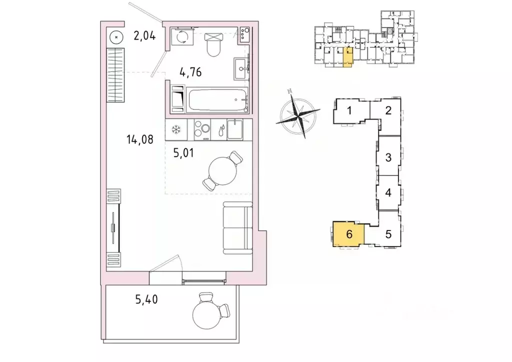 1-к кв. Ленинградская область, Гатчина Въезд мкр,  (27.51 м) - Фото 1