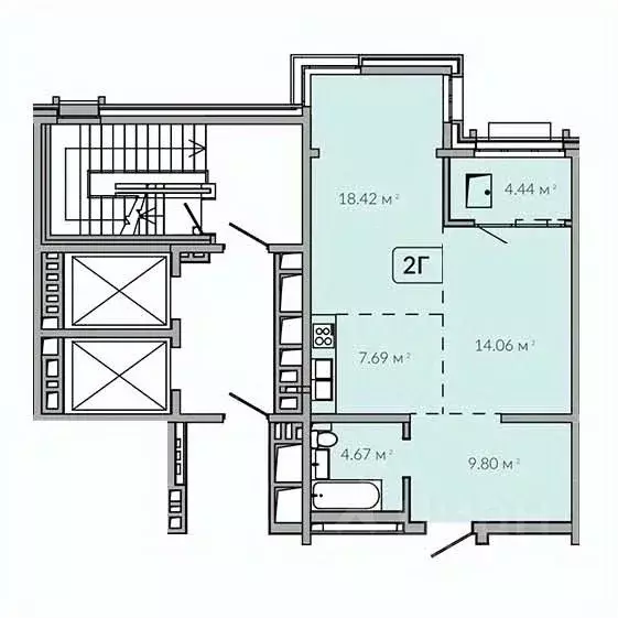 2-к кв. Иркутская область, Иркутск Байкальская ул., 89 (59.05 м) - Фото 0