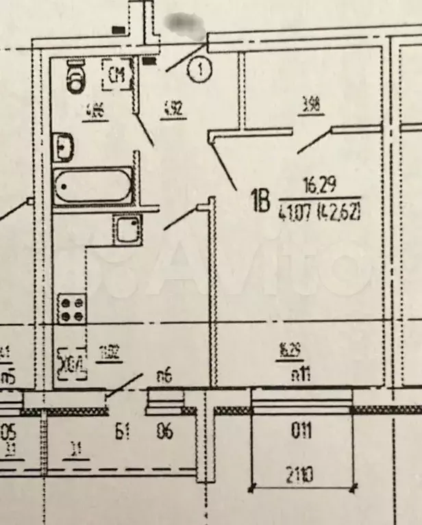 1-к. квартира, 41 м, 8/9 эт. - Фото 0