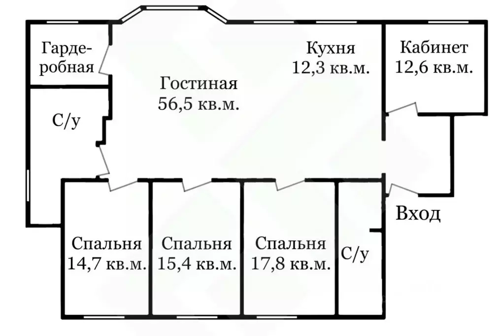 5-к кв. Москва ул. Знаменка, 15 (170.0 м) - Фото 2