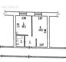 1-к кв. Новосибирская область, Бердск ул. Пушкина, 176 (32.1 м) - Фото 1