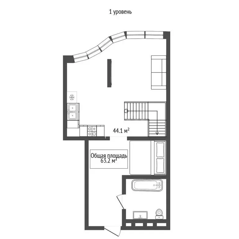 3-комнатная квартира: Новосибирск, улица Лескова, 21 (63.2 м) - Фото 0