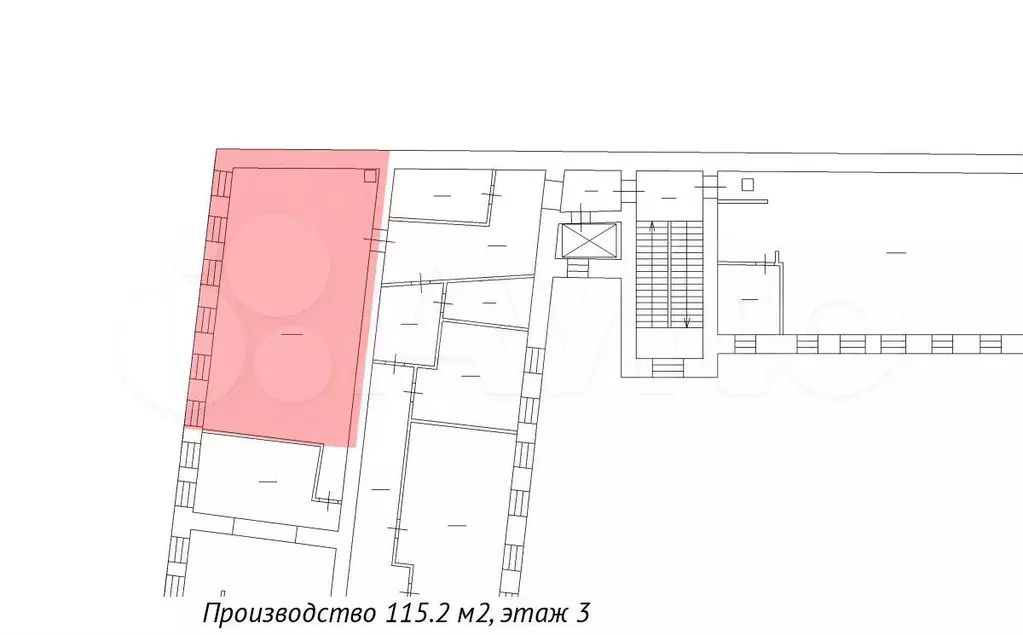Швейная мастерская 115.2 м, грузовой лифт, 6 окон - Фото 0