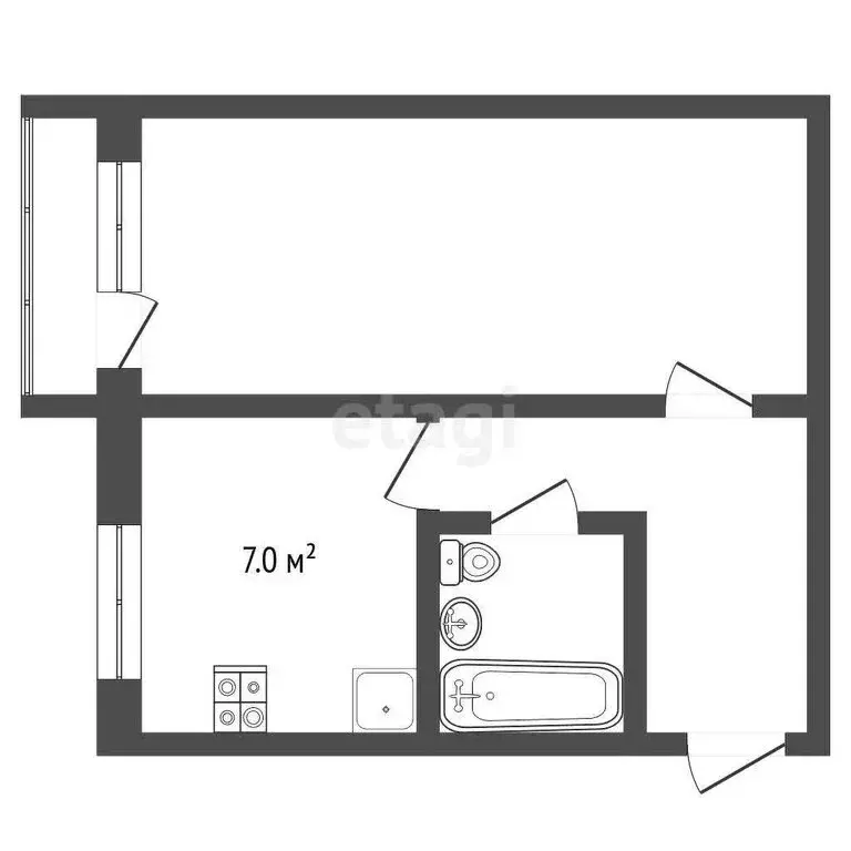 1-комнатная квартира: Троицк, Путевая улица, 16Б (32 м) - Фото 1