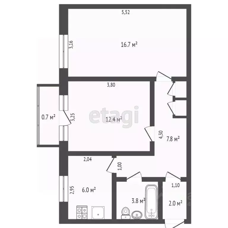 2-к кв. Архангельская область, Новодвинск ул. Мельникова, 16к1 (49.5 ... - Фото 0