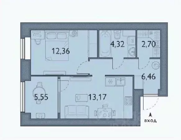 1-к кв. Брянская область, Брянский район, пос. Мичуринский, ... - Фото 1