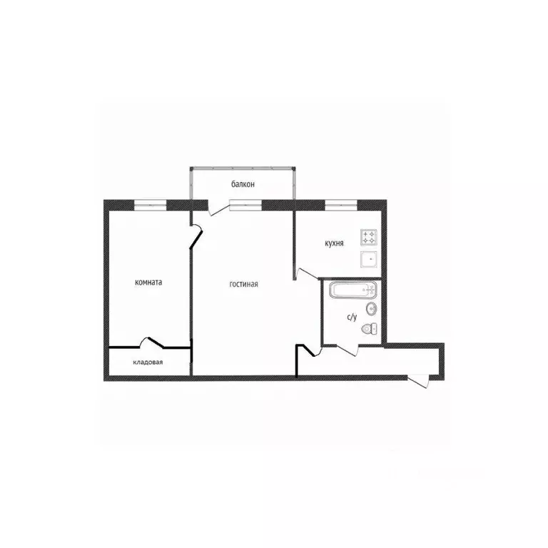 2-к кв. Костромская область, Кострома Черноречье мкр, 28 (40.0 м) - Фото 1