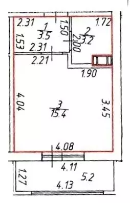 Квартира-студия: Санкт-Петербург, улица Чирикова, 5 (27.3 м) - Фото 1