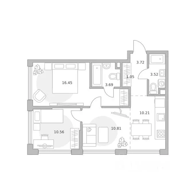 3-к кв. Москва ул. Народного Ополчения, 34С4 (60.01 м) - Фото 1