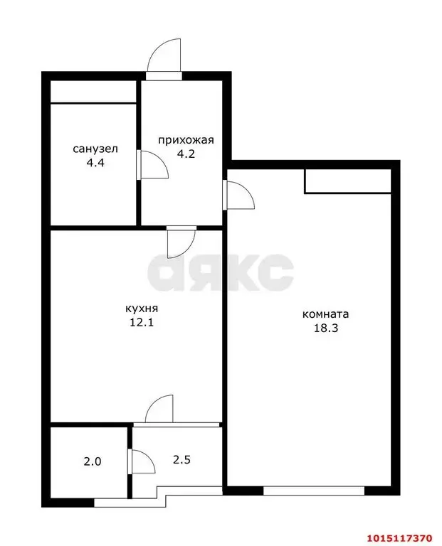 1-комнатная квартира: Краснодар, Школьный микрорайон, Школьная улица, ... - Фото 1