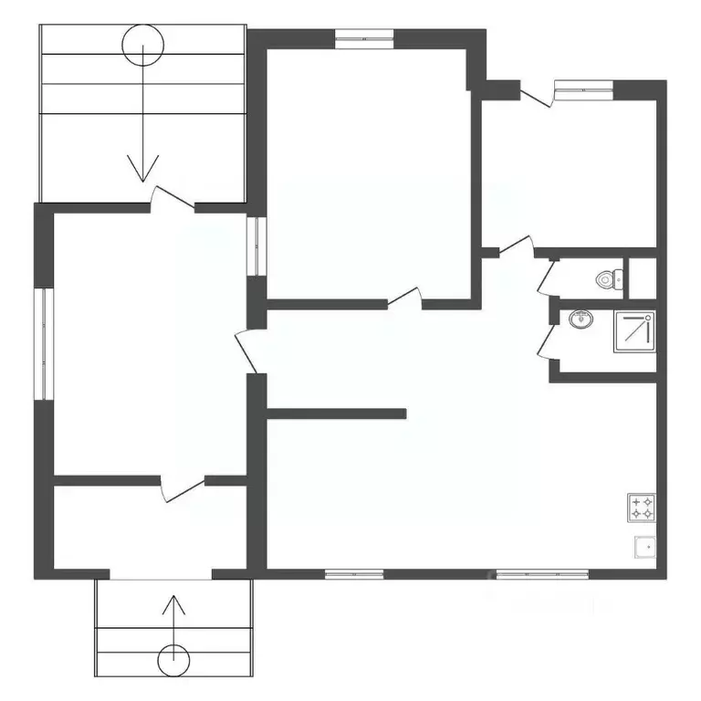 3-к кв. Амурская область, Благовещенский район, с. Волково Советский ... - Фото 2