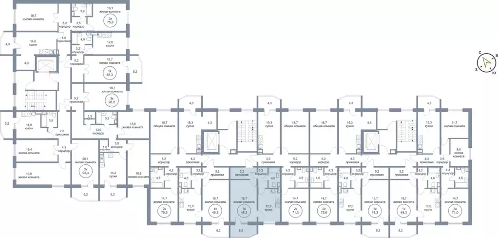 1-к кв. Ханты-Мансийский АО, Нефтеюганск 6-й мкр, 11 (48.3 м) - Фото 2