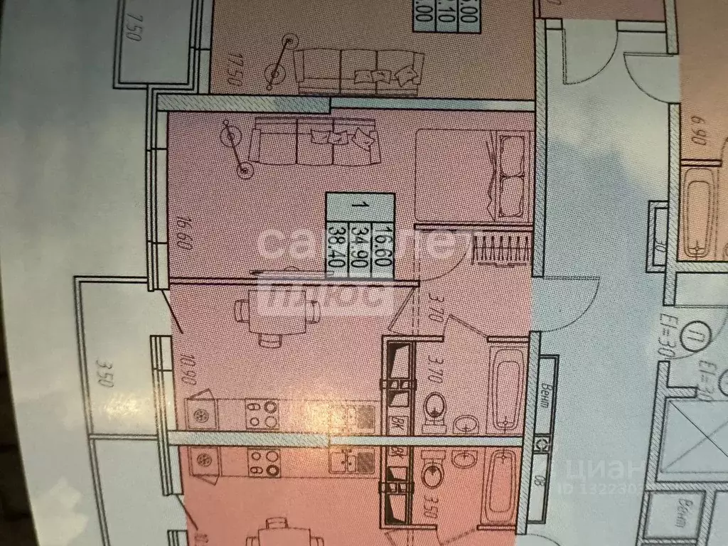 1-к кв. Краснодарский край, Анапа ул. Омелькова, 93 (38.0 м) - Фото 2