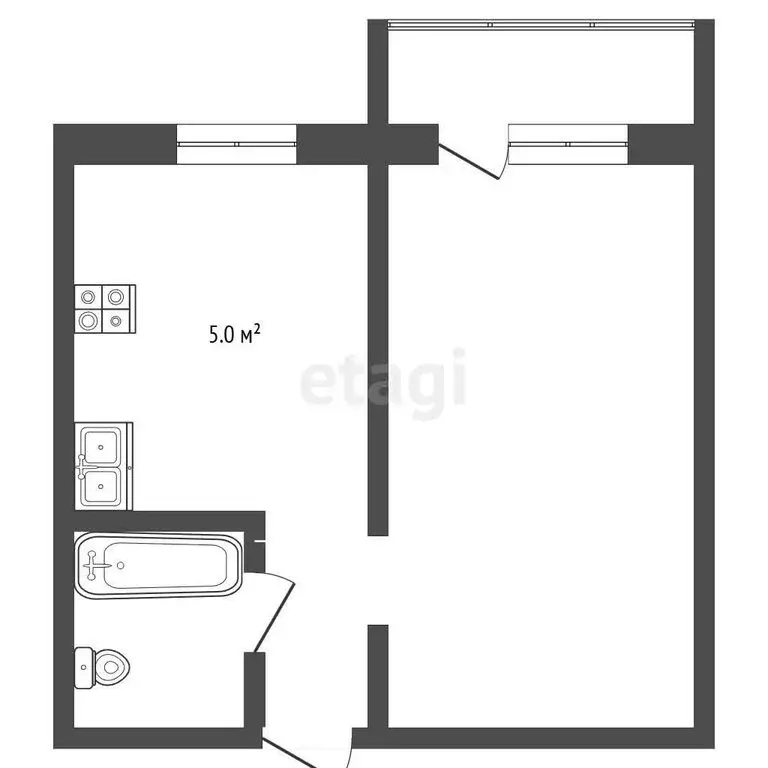 1-комнатная квартира: Архангельск, улица Тимме, 9к3 (20.6 м) - Фото 1