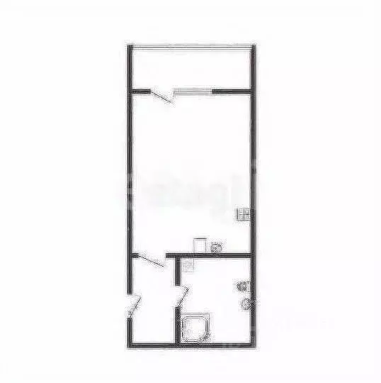 Студия Курская область, Курск ул. Энгельса, 158к2 (28.9 м) - Фото 1