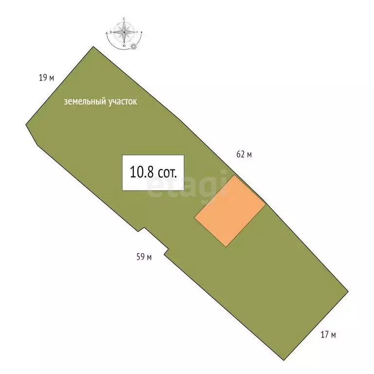 Участок в село Чендек, Центральная улица (10.8 м) - Фото 1