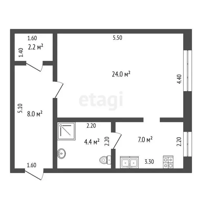 1-комнатная квартира: Петрозаводск, улица Варламова, 17 (46.8 м) - Фото 0
