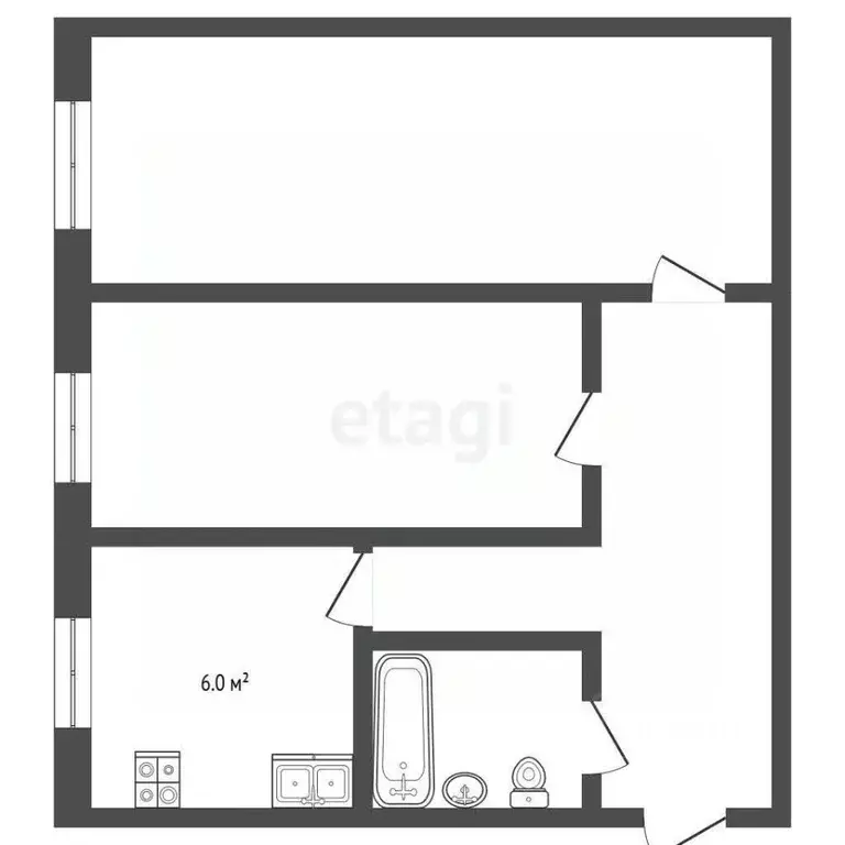 2-к кв. Владимирская область, Муром Муромская ул., 17 (41.6 м) - Фото 2