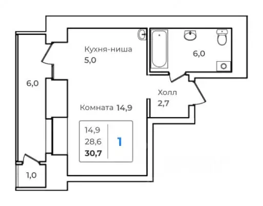 1-к кв. Амурская область, Благовещенск Зейский Бульвар жилой комплекс ... - Фото 0