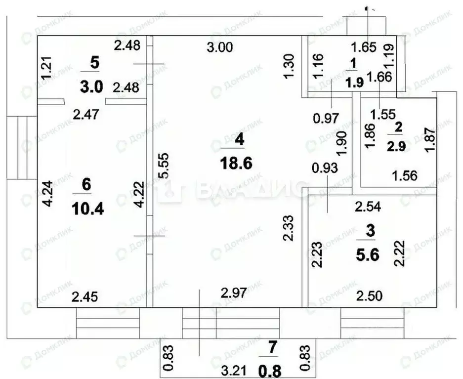 2-к кв. Башкортостан, Стерлитамак ул. Дружбы, 38 (42.4 м) - Фото 2