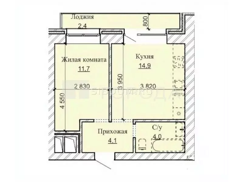 2-к кв. Алтайский край, Барнаул городской округ, Южный рп ул. Герцена, ... - Фото 2