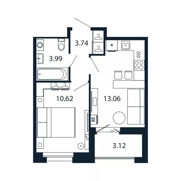 1-комнатная квартира: городской посёлок Новоселье, Центральная улица, ... - Фото 1