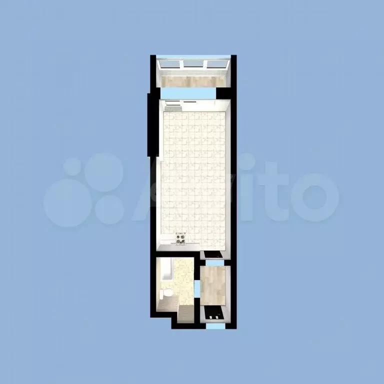Квартира-студия, 29,5 м, 2/14 эт. - Фото 0