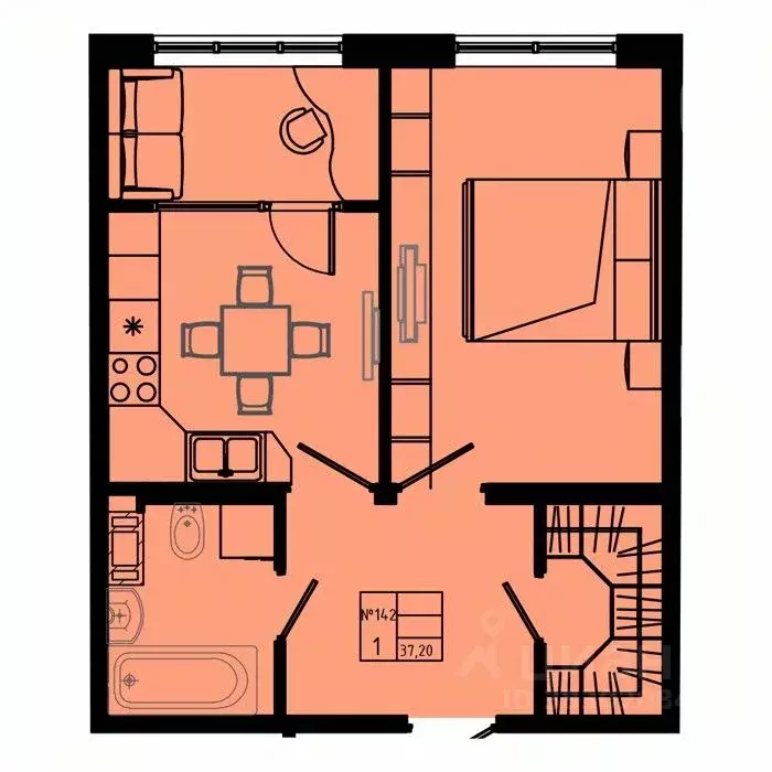 1-к кв. Ленинградская область, Коммунар г. Гатчинский муниципальный ... - Фото 1