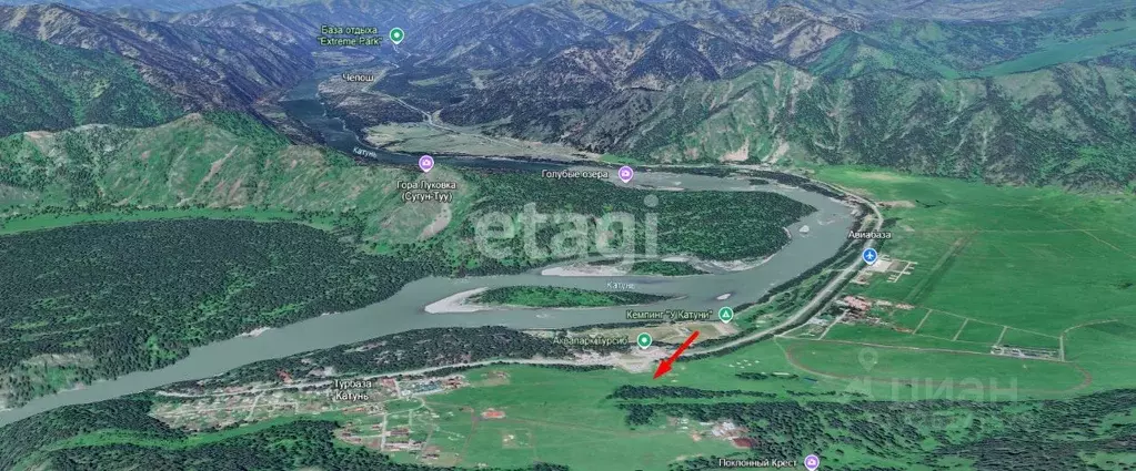 Участок в Алтай, Чемальский район, с. Турбаза Катунь  (11.9 сот.) - Фото 2