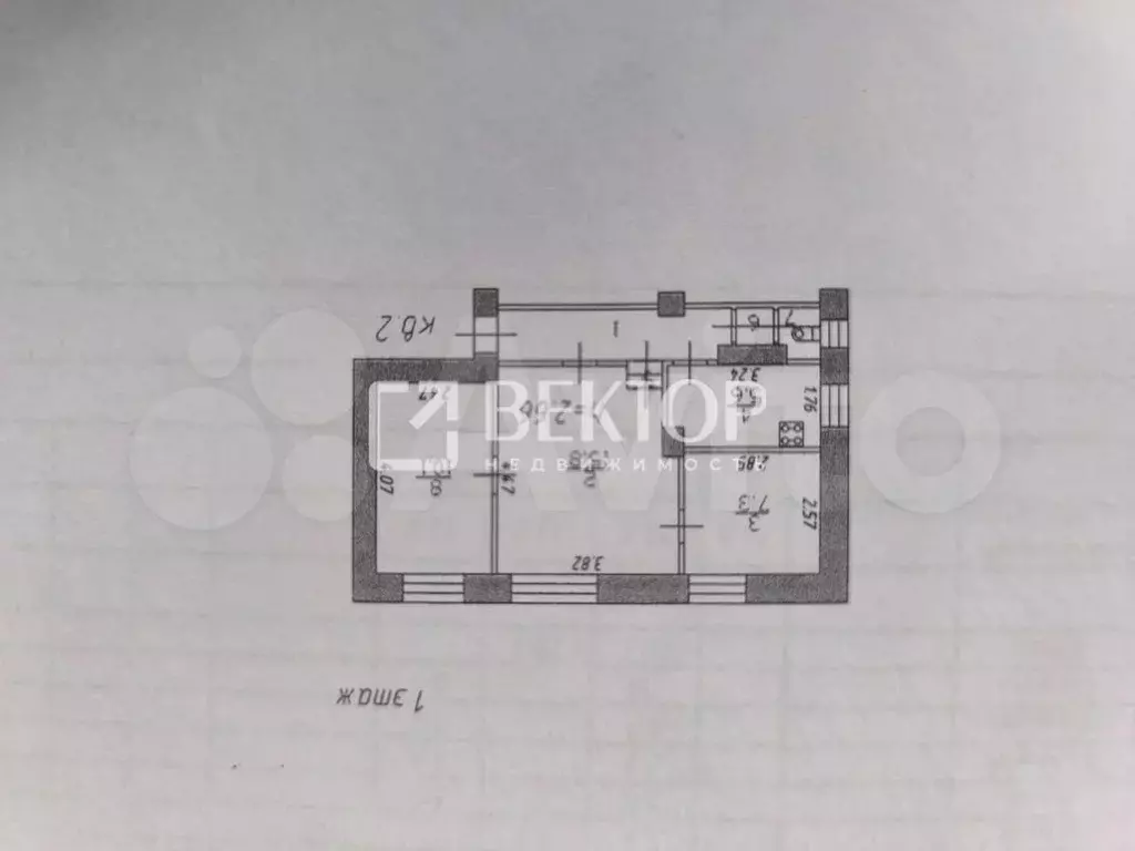 3-к. квартира, 55 м, 1/2 эт. - Фото 0