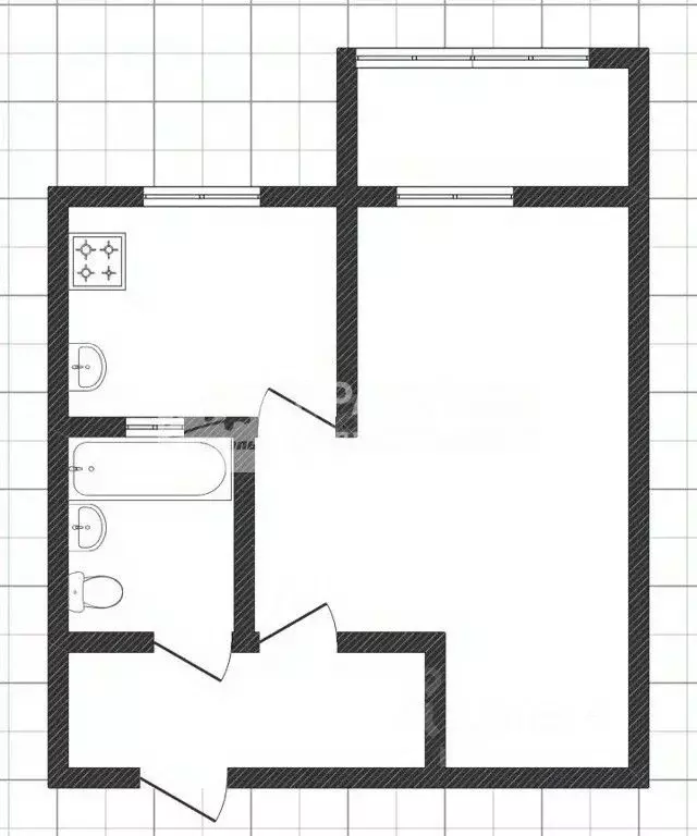 1-к кв. Липецкая область, Липецк ул. Космонавтов, 43 (30.0 м) - Фото 2