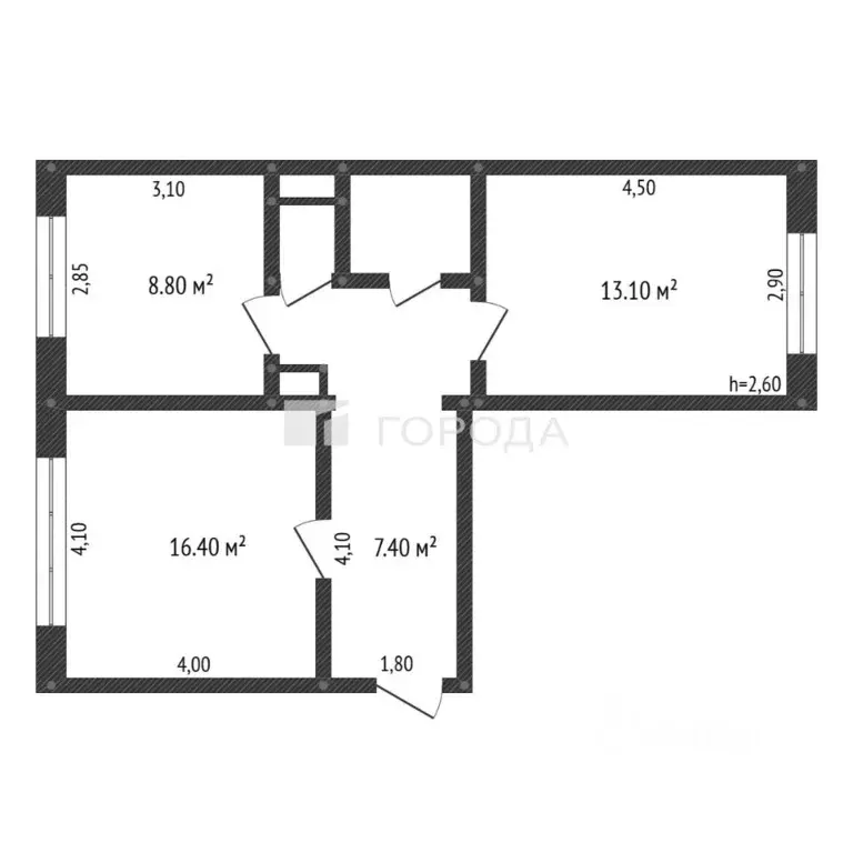 2-к кв. Кемеровская область, Прокопьевск Союзная ул., 69 (54.0 м) - Фото 2