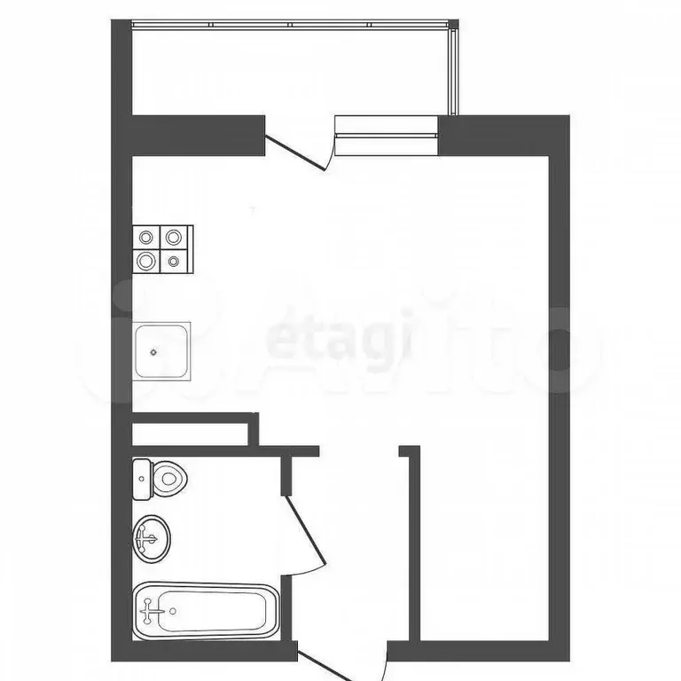 Квартира-студия, 29,3 м, 3/19 эт. - Фото 0