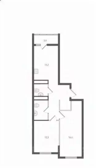 2-к кв. Свердловская область, Екатеринбург ул. Учителей, 33/3 (59.95 ... - Фото 2