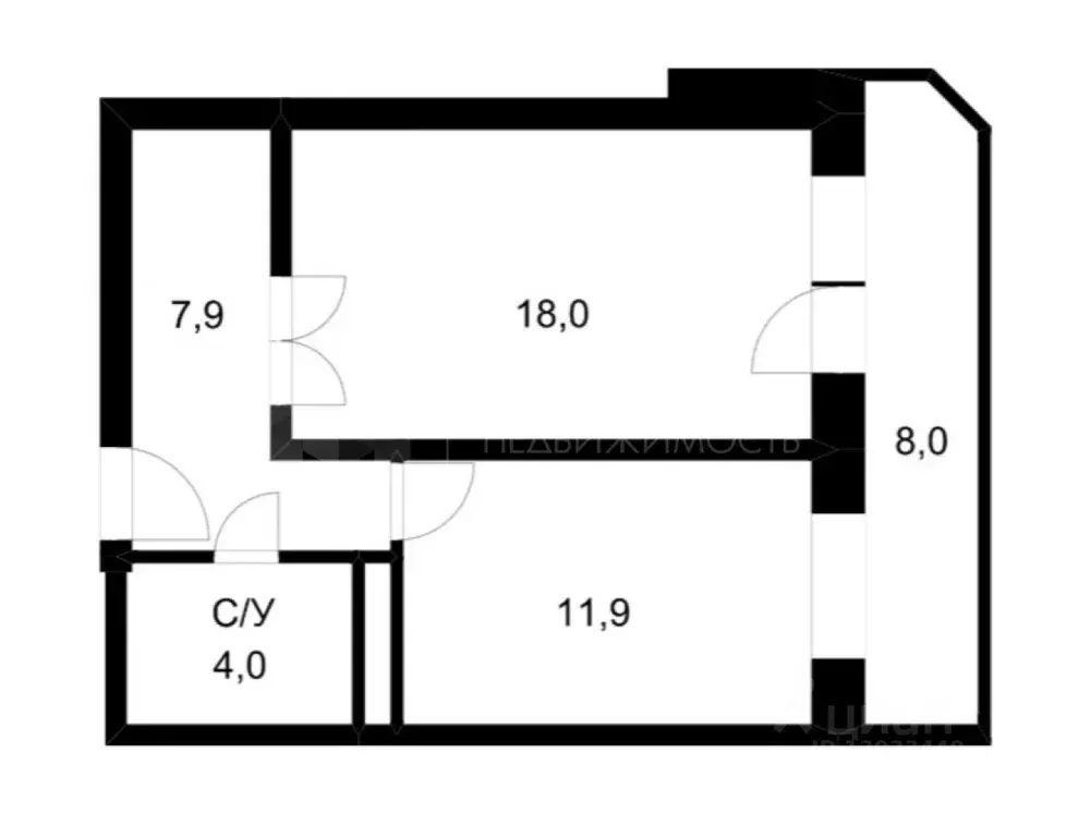 1-к кв. Тюменская область, Тюмень Депутатская ул., 110 (48.0 м) - Фото 1