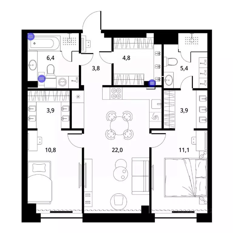 2-к кв. Владимирская область, Киржач Красный Октябрь мкр, ул. ... - Фото 1