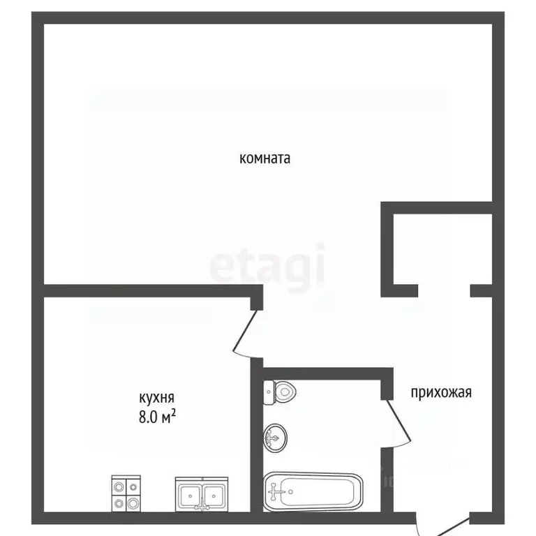 1-к кв. Московская область, Пушкино ул. Некрасова, 8 (30.8 м) - Фото 2