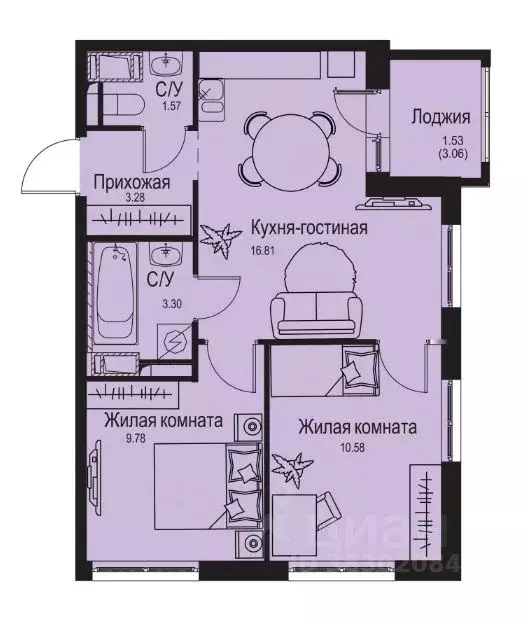 1-к кв. Ленинградская область, Всеволожский район, Заневское городское ... - Фото 0