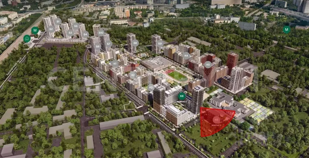 Студия Москва Лайф Варшавская жилой комплекс, 6 (25.5 м) - Фото 0