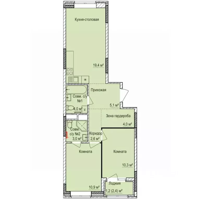 2-к кв. Удмуртия, Ижевск Буммаш жилрайон, Покровский жилой комплекс ... - Фото 1