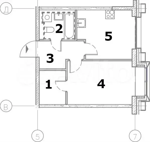 1-к. квартира, 40,7 м, 24/27 эт. - Фото 1