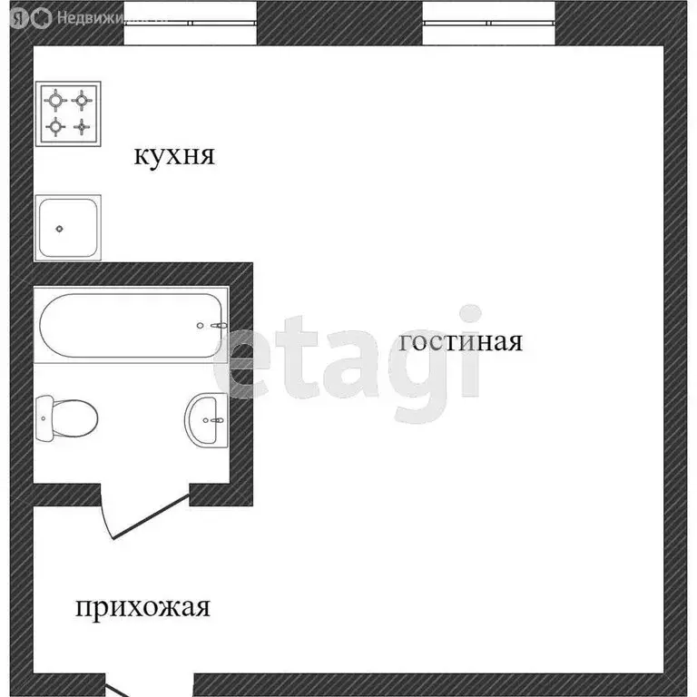 Квартира-студия: Томск, Колхозная улица, 11 (23.8 м) - Фото 0